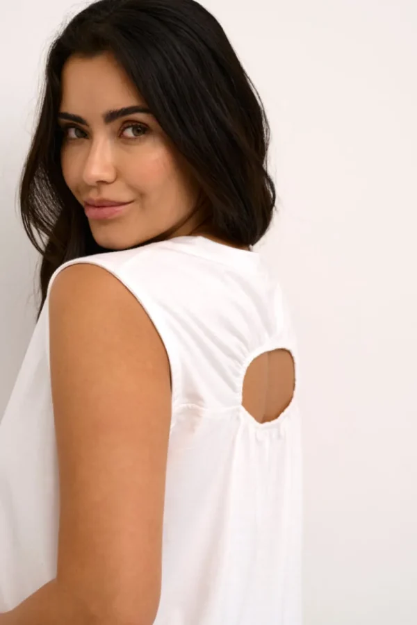 Kaffee KALucy Jersey Top Optical White- T-shirts & Tops