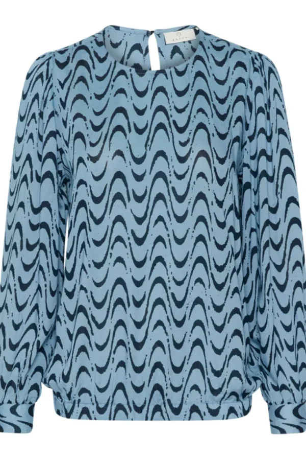 Kaffee KAMira Plain Weave Blouse Fadded Denim- Shirts & Blusen