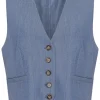 Kaffee KASakura Waistcoat Vintage Indigo- Blazer