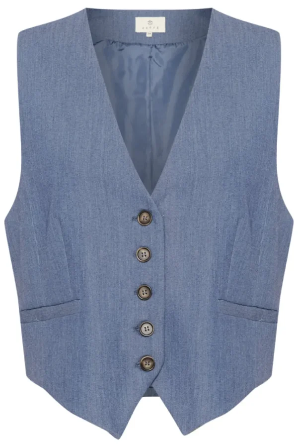 Kaffee KASakura Waistcoat Vintage Indigo- Blazer