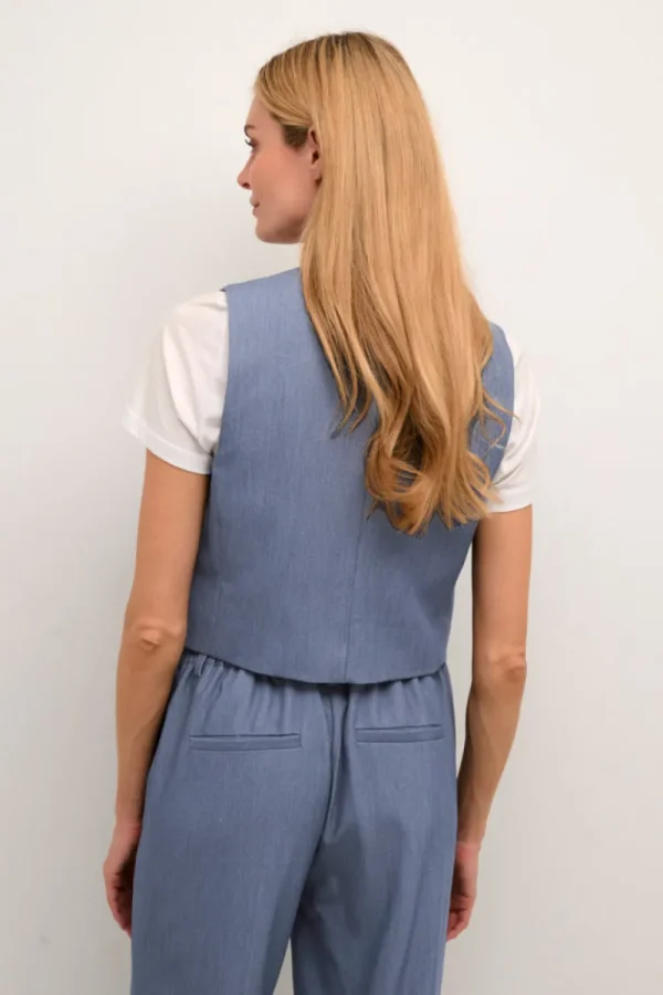 Kaffee KASakura Waistcoat Vintage Indigo- Blazer