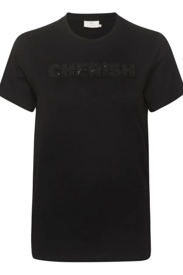 Kaffee KASandra T-Shirt Black Deep- T-shirts & Tops