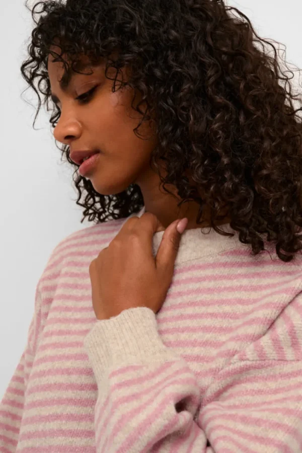 Kaffee KAVerana Knitt Pullover Feather Gray- Strick & Cardigans