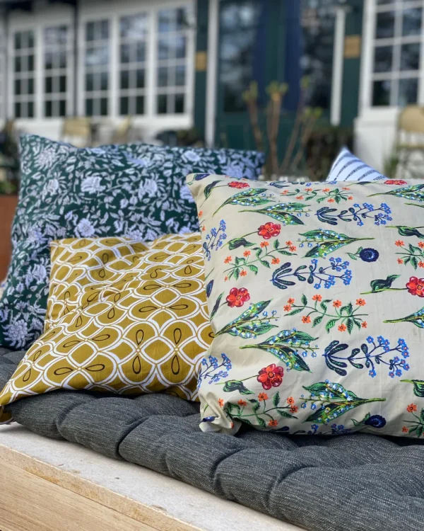 House Doctor Kissenbezug, Sora, Blau- Dekoration