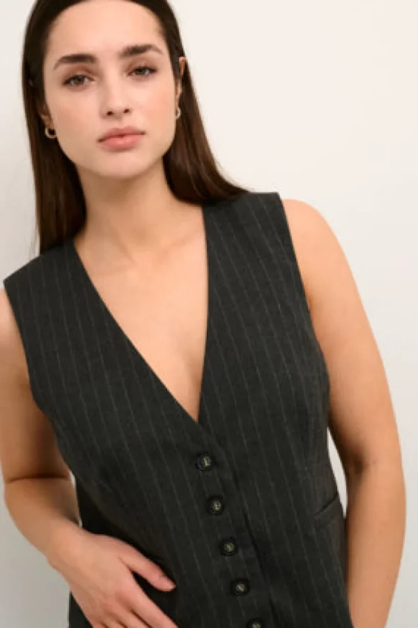 Kaffee KRTya Waistcoat Dark Grey- Blazer