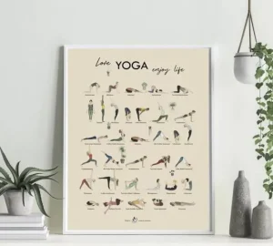 Les Carollaises LC Liebe Yoga Poster, genieße das Leben- Lovely Stuff