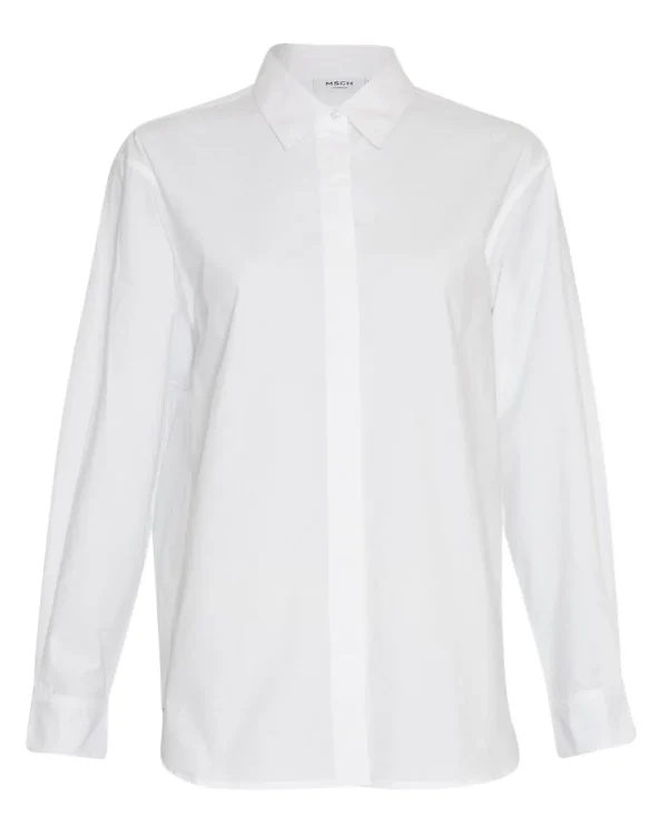 MSCH Olisa Haddis LS Shirt Bright White- Shirts & Blusen