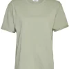 MSCH Terina Organic Small Logo Tee Green M Green M- T-shirts & Tops