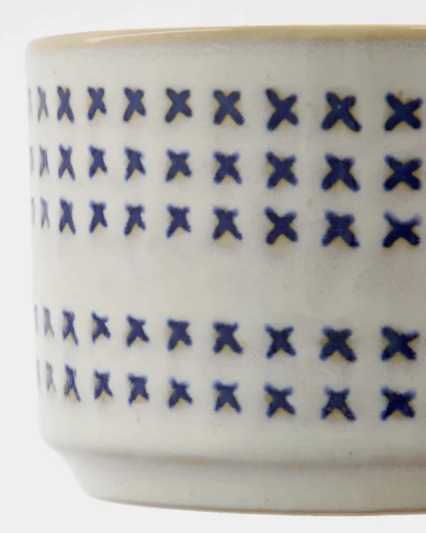 House Doctor Mug, HD Stitch, Off-White- Geschirr