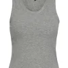 Pieces PCAnibi SL BRA Top Light Grey- T-shirts & Tops