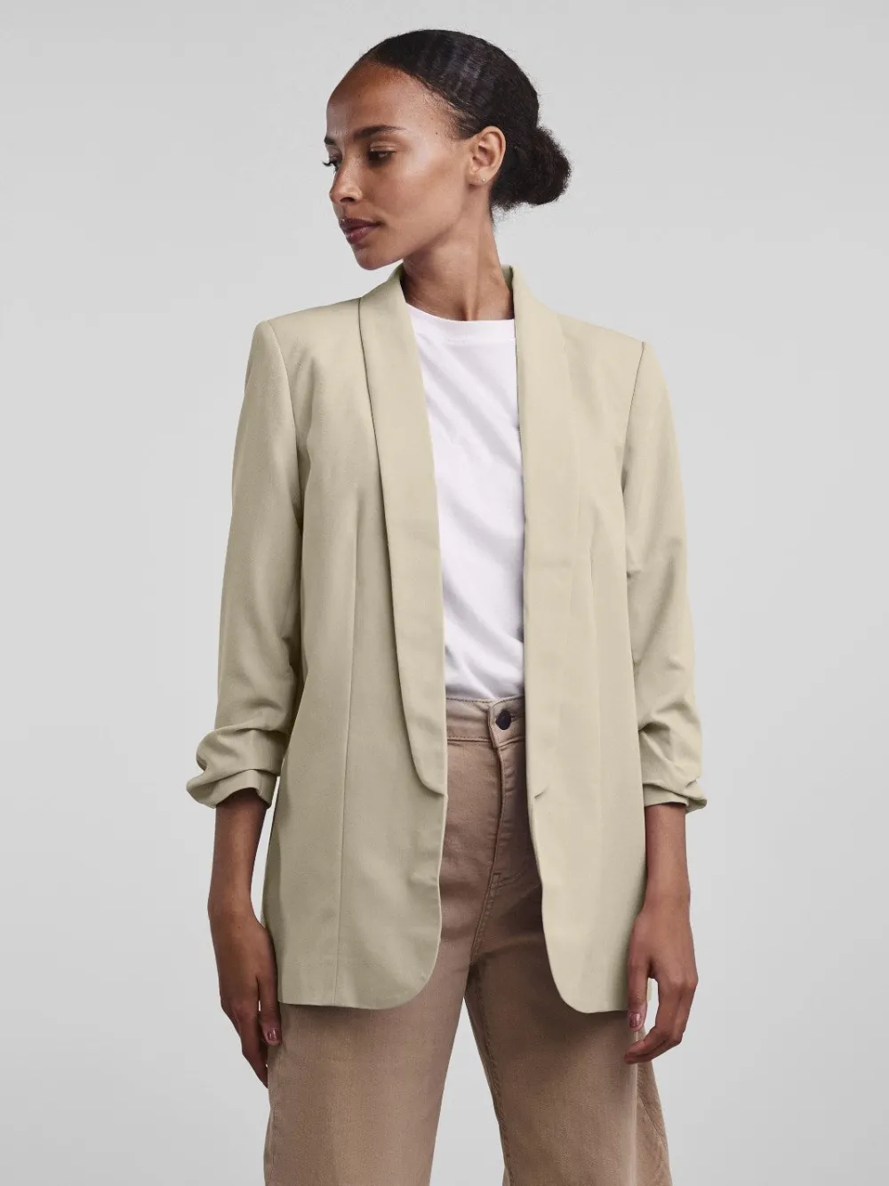 pcbosella__blazer_white_p_1.webp Pieces PCBosella 3/4 Blazer White Pepper- Blazer