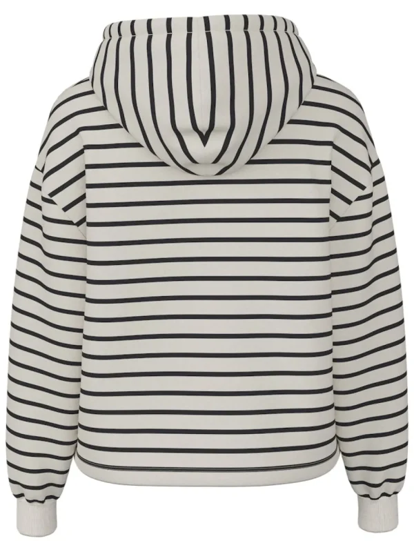 Pieces PCChilli LS Hoodie Stripes Cloud Dancer- Sweatshirts & Hoodies