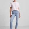 Pieces PCDelly SKN LB47 Jeans Light Blue- Jeans