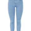 Pieces PCDelly SKN MW CR MB48 Medium Blue- Jeans