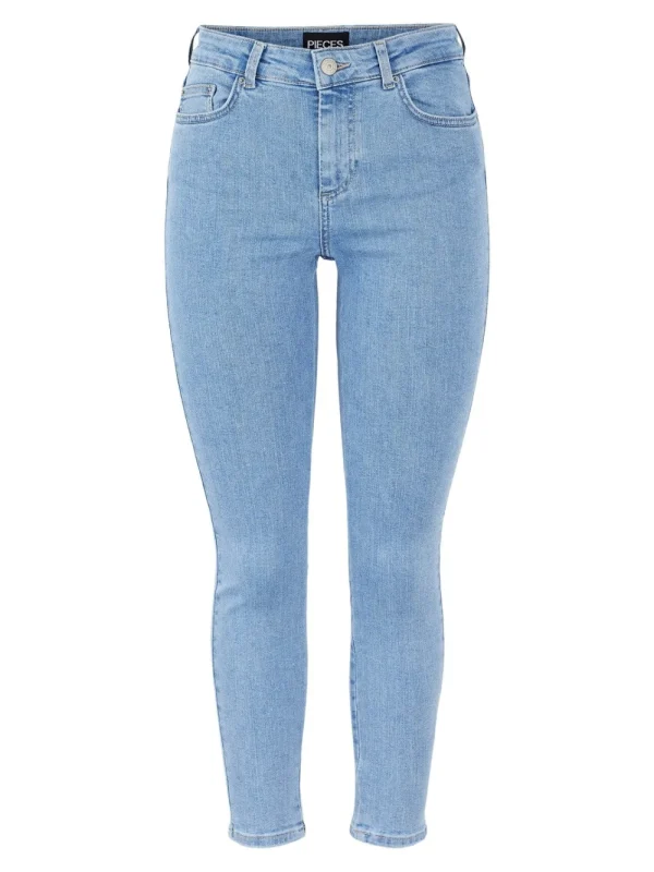 Pieces PCDelly SKN MW CR MB48 Medium Blue- Jeans