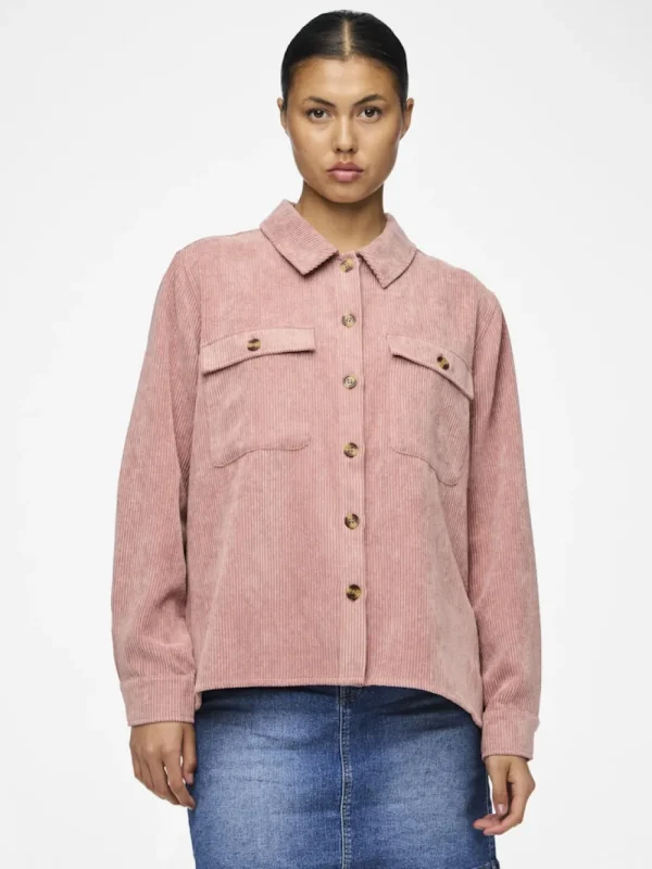 Pieces PCEffi LS Shirt Ash Rose- Shirts & Blusen