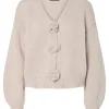 Pieces PCFatima LS Knit Cardigan Silver Gray- Strick & Cardigans