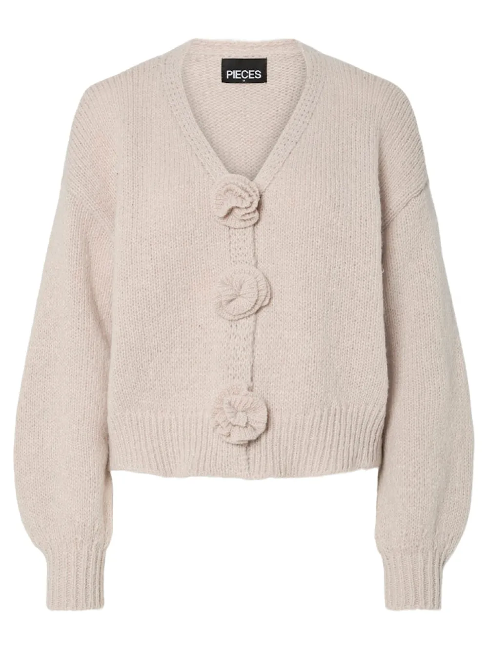 pcfatima_ls_knit_cardigan_0.webp Pieces PCFatima LS Knit Cardigan Silver Gray- Strick & Cardigans