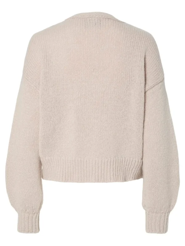 Pieces PCFatima LS Knit Cardigan Silver Gray- Strick & Cardigans