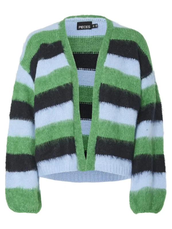 Vila PCFicca LS Loose Knit Cardigan Fern Green- Strick & Cardigans