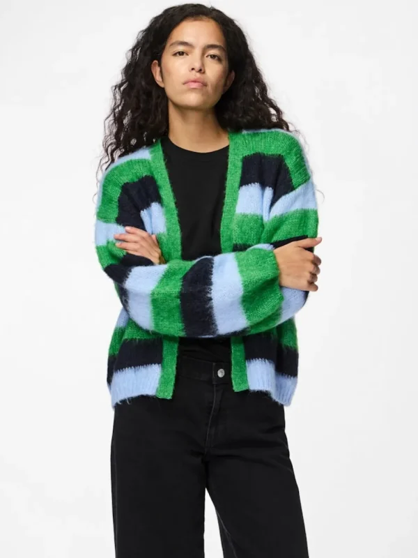 Vila PCFicca LS Loose Knit Cardigan Fern Green- Strick & Cardigans