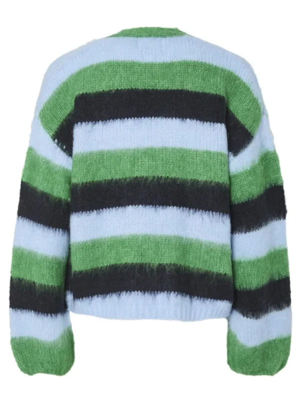 Vila PCFicca LS Loose Knit Cardigan Fern Green- Strick & Cardigans