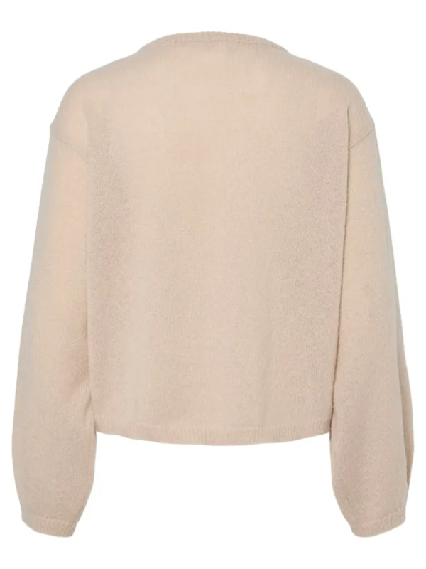 Pieces PCIda LS O-Neck Knit Silver Gray- Strick & Cardigans