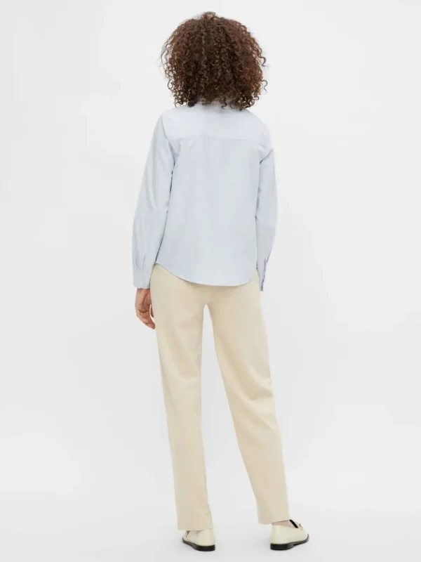 Pieces PCIrena LS Oxford Shirt Kentucky Blue- Shirts & Blusen