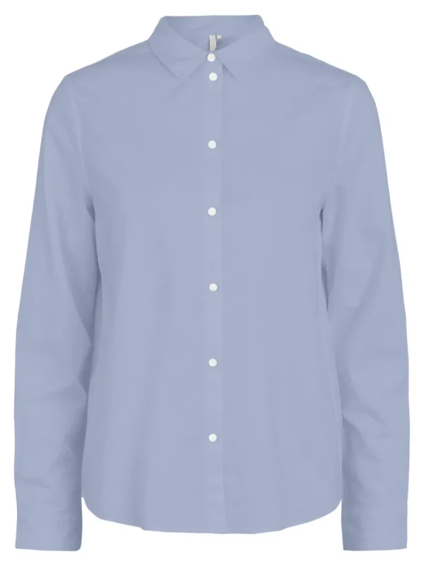 Pieces PCIrena LS Oxford Shirt Kentucky Blue- Shirts & Blusen