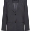 Pieces PCLuisa LS Loose Blazer Grey Melange- Blazer