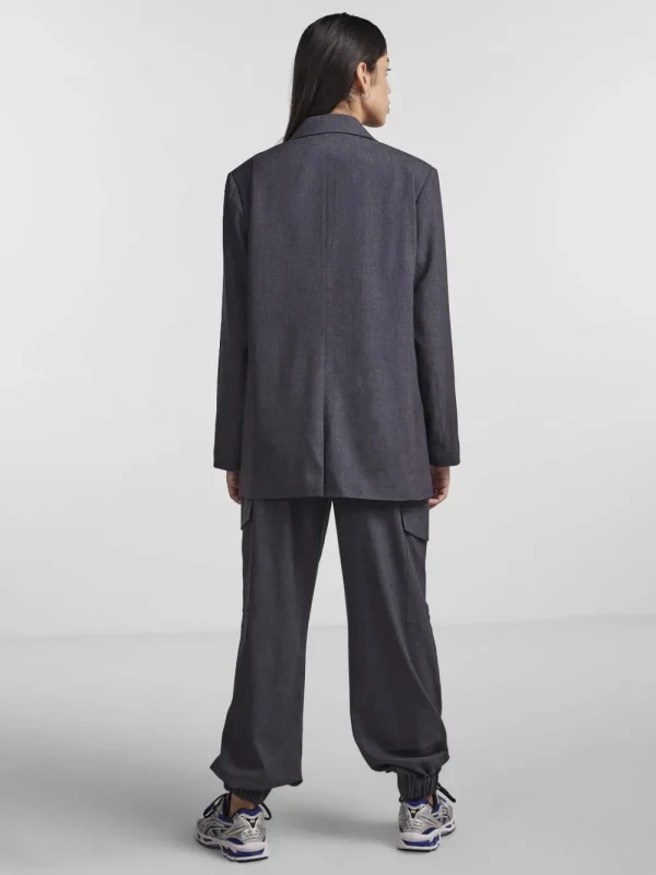 Pieces PCLuisa LS Loose Blazer Grey Melange- Blazer