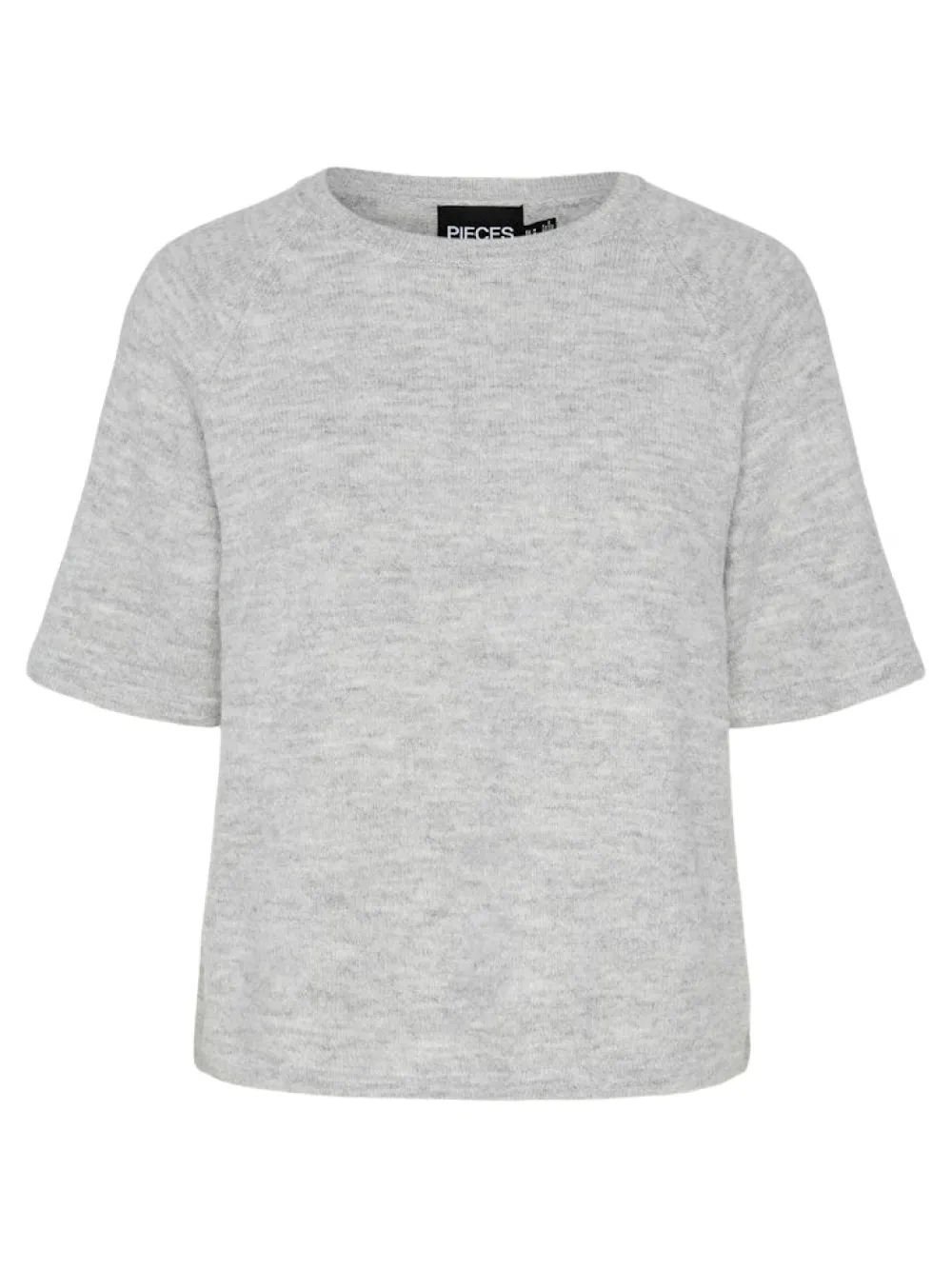 pcmikela_ss_oneck_knit_lg_0.webp Pieces PCMikela SS O-Neck Knit LGM- Strick & Cardigans