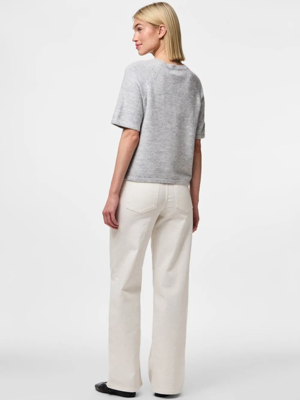 pcmikela_ss_oneck_knit_lg_4.webp Pieces PCMikela SS O-Neck Knit LGM- Strick & Cardigans