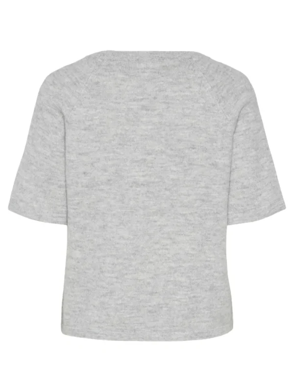 Pieces PCMikela SS O-Neck Knit LGM- Strick & Cardigans