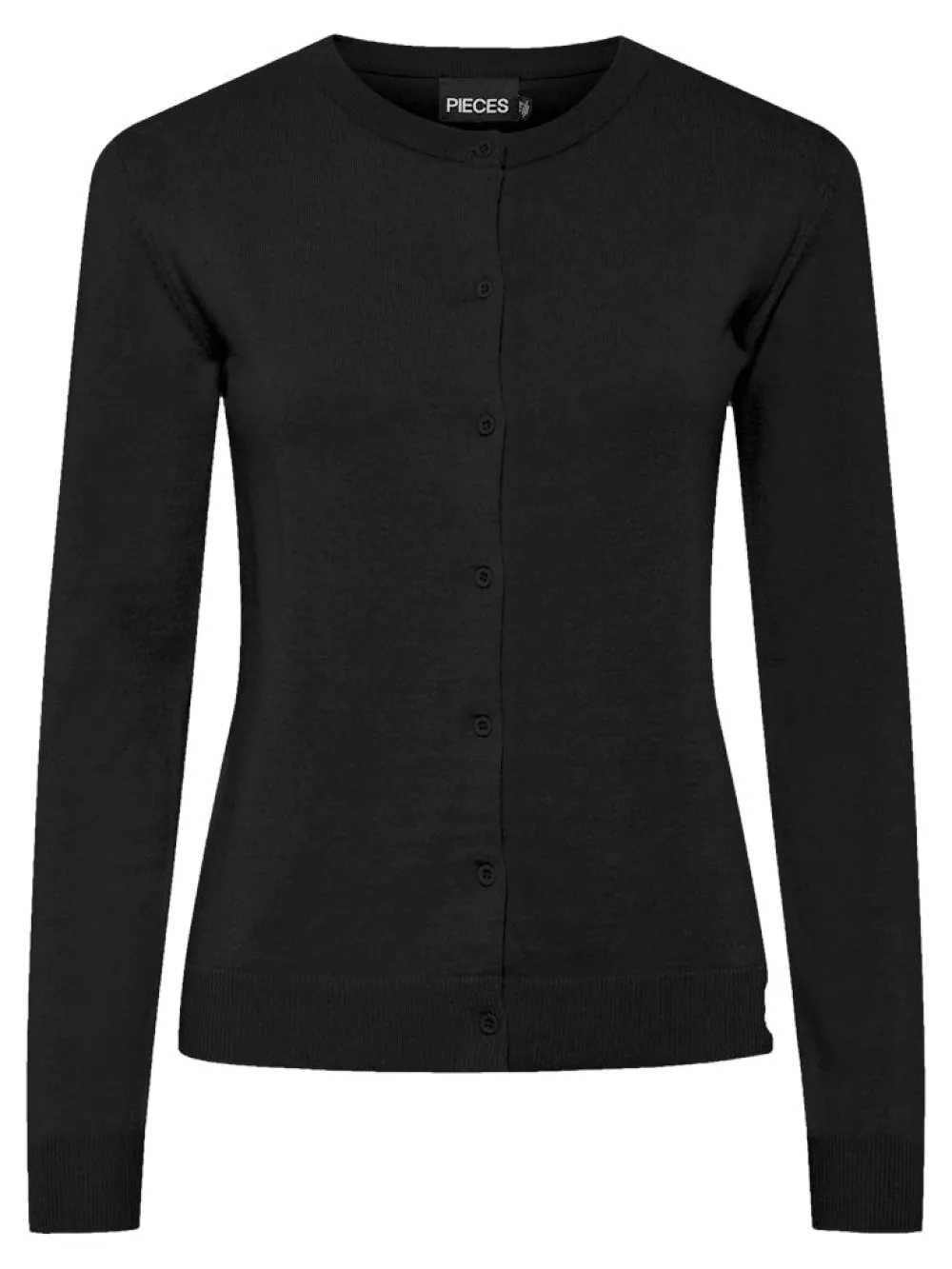 pcnora_ls_oneck_black_0.webp Pieces PCNora LS O-Neck- Strick & Cardigans