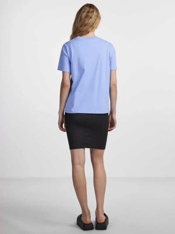 Pieces PCRia SS Solid Tee Vista Blue- T-shirts & Tops