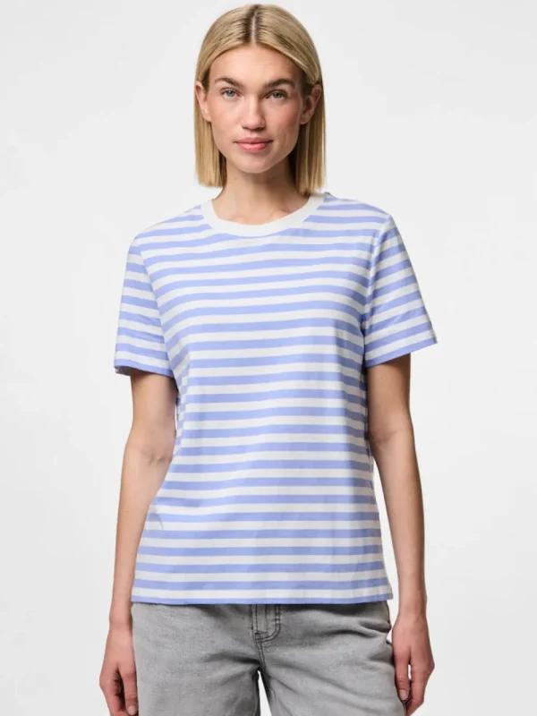Pieces PCRia SS Tee Stripes- T-shirts & Tops