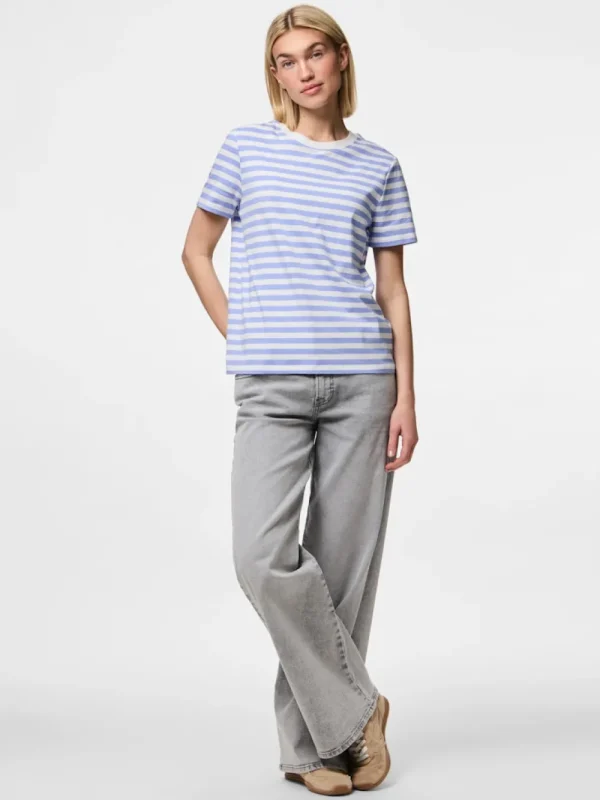 Pieces PCRia SS Tee Stripes- T-shirts & Tops