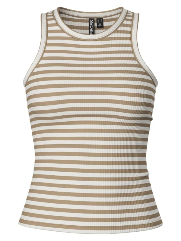 Pieces PCRuka Boxer Tank Top Silver Mink Cloud Dancer- T-shirts & Tops