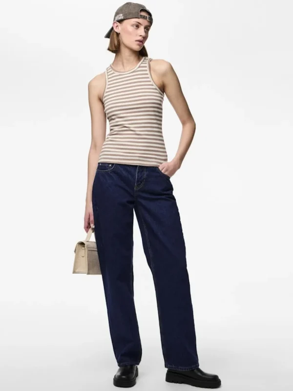 Pieces PCRuka Boxer Tank Top Silver Mink Cloud Dancer- T-shirts & Tops