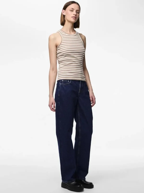 Pieces PCRuka Boxer Tank Top Silver Mink Cloud Dancer- T-shirts & Tops