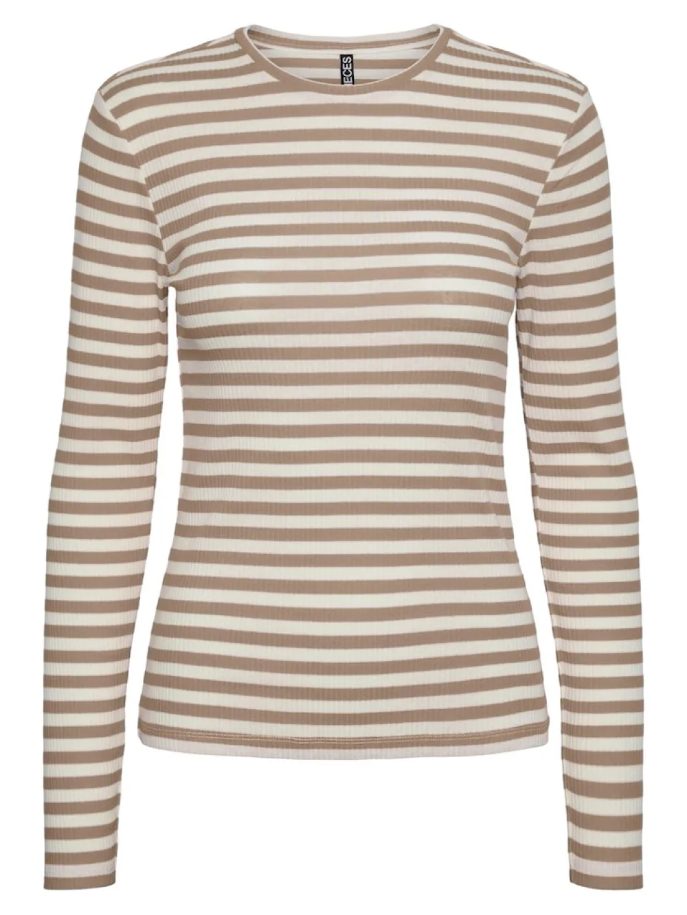 pcruka_ls_top_silver_mink_0.webp Pieces PCRuka LS Top Silver Mink/Cloud Dancer- Shirts & Blusen