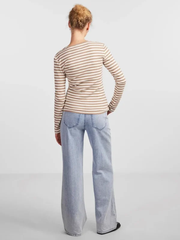 Pieces PCRuka LS Top Silver Mink Cloud Dancer- Shirts & Blusen