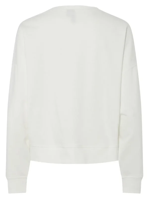 Vila PCSandy Print LS O-Neck Sweat Cloud Dancer- Sweatshirts & Hoodies