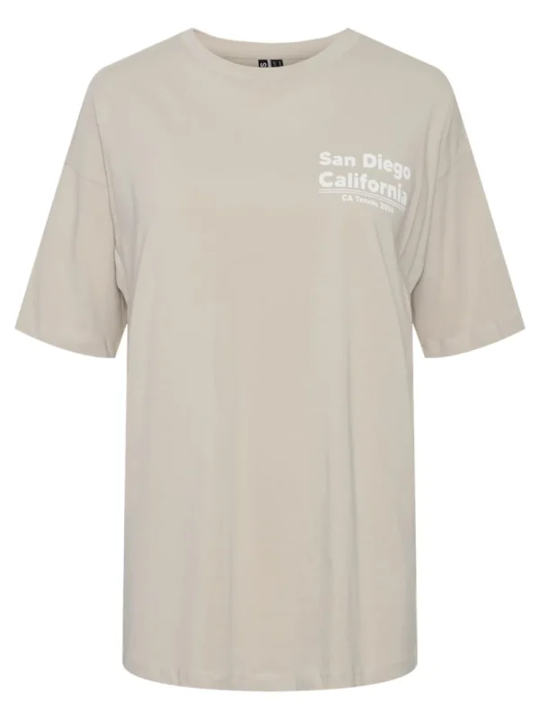 Pieces PCSkylar Tee Silver Gray- T-shirts & Tops