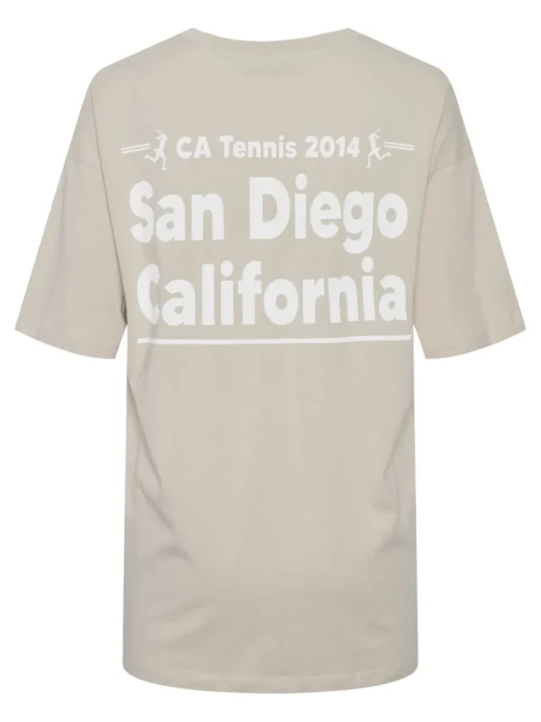 Pieces PCSkylar Tee Silver Gray- T-shirts & Tops