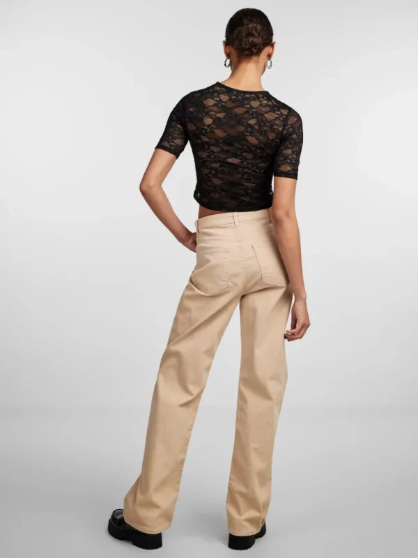 Pieces PCStacy SS Lace Top- T-shirts & Tops