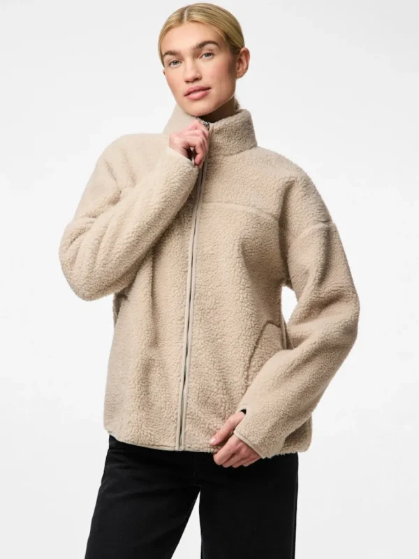 Pieces PSAdia LS Teddy Jacket- Mäntel & Jacken