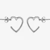 Puravida PVHeart Hoop Earrings Silver- Schmuck