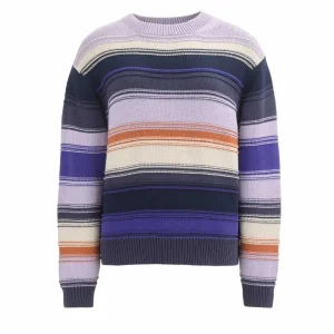 People Wear Organic PWO Grobstrick Pullover geringelt- Strick & Cardigans